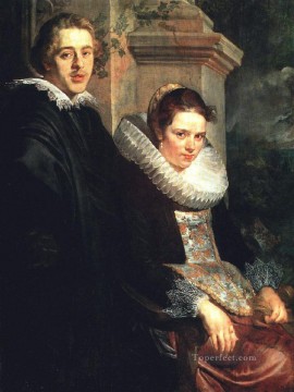 ジェイコブ・ヨルダーンス Painting - 若い夫婦の肖像画 フランドル・バロック様式 ヤコブ・ヨルダーンス